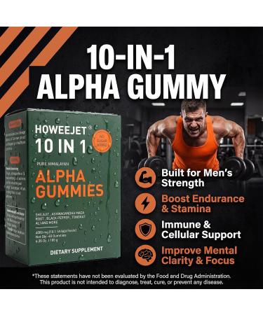 Himalayan Natural Shilajit Gummies for Men, 10-in-1 Alpha Gummies with 4000MG Pure Shilajit, Ashwagandha, Ginseng, Tongkat Ali & Maca Root, Sugar Free, Vegan, 60 Count - Buy Online on GoSupps.com