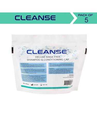 Deluxe Rinse Free Shampoo and Conditioning Cap 5 Pack - Waterless Shower Cap for Quick & Easy Hair Cleansing - No Water Needed - 3 Minutes Anytime, Anywhere - Buy Online on GoSupps.com