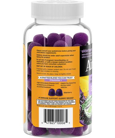Airborne Kids Elderberry & Zinc Gummies - Immune Support for Kids - 130 Gummies - Elderberry Flavor - Buy Online on GoSupps.com