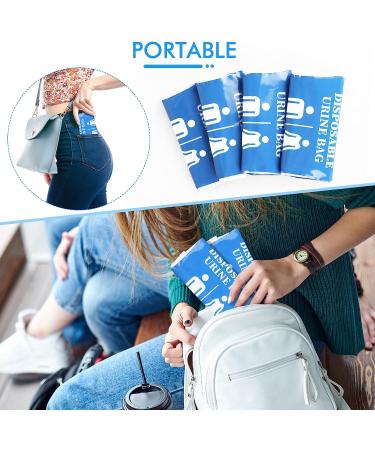 12 PCS 800ML Urine Bag for Travel & Emergency | Disposable & Portable Vomit Bags | Ideal for Camping, Traffic Jams, Pregnant Women, Patients & Kids | Unisex | Blue - Buy Online on GoSupps.com
