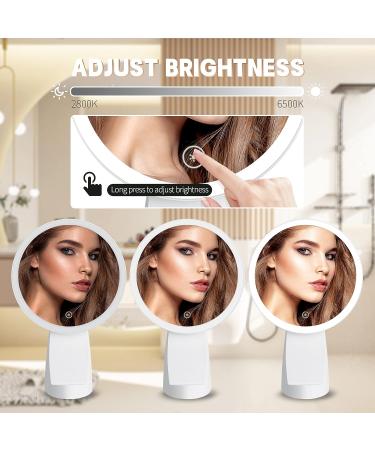 SLIMOON 8.66 Large Vanity Mirror with Lights and Detachable 5X Magnifying Mirror | Rechargeable LED Makeup Mirror with Wireless Charger - Buy Online on GoSupps.com