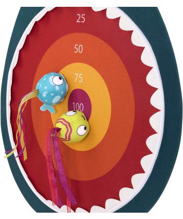 B. toys Hungry Toss Shark Toy Dart Board Set for Kids 3+ - Includes 1 Fabric Board & 4 Soft Darts (5-Piece Set) - Buy Online on GoSupps.com