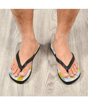 Buy Mnsruu Pineapple Heart Flip Flops | Multicolor Large Size for Home Hotel Spa & Travel - Stylish Comfort for Men & Women - Buy Online on GoSupps.com