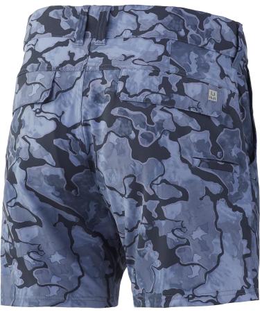 HUK Men's Lowcountry 6 Performance Fishing Shorts - Current Erie, X-Large - Buy Online on GoSupps.com