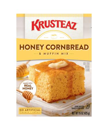 Krusteaz Honey Cornbread and Muffin Mix - No Artificial Colors, Flavors or Preservatives - 15 OZ (Pack of 12) Honey 15 Ounce (Pack of 12)