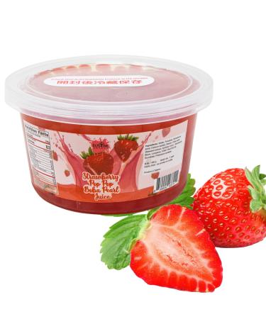 Fusion Select Strawberry Bursting Popping Boba Pearls - Fruit Tea Snack Toppings