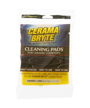 Cerama Bryte Cleaning Pads, Package of 4