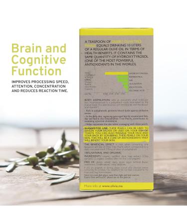 Organic Olive Leaf Extract Capsules, PowerUp Pearls by OLIVIE, Antioxidant Polyphenols Supplement, Olive Oil Scrub for Skin, Immune Support, 340g 340 grams - Buy Online on GoSupps.com