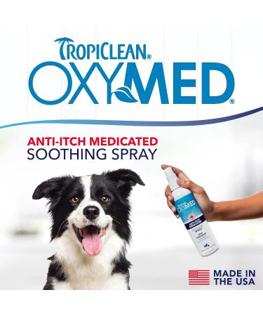 TropiClean OxyMed Medicated Dog Spray 236ml - Fast Relief for Dry Skin, Itching - Anti-Itch Formula - Buy Online on GoSupps.com