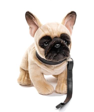 Buy Uni Toys Beige French Bulldog Plush Dog with Leash - 27 cm Cuddly Toy for Pets - International Shipping Available - Buy Online on GoSupps.com
