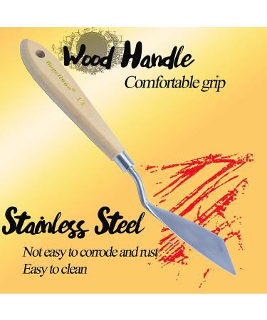 AebDerp 5pcs Big Palette Knife Set for Acrylic & Oil Painting | Spatula Shovel Paint Knives with Wooden Handle - Artists' Painting Tools - Buy Online on GoSupps.com