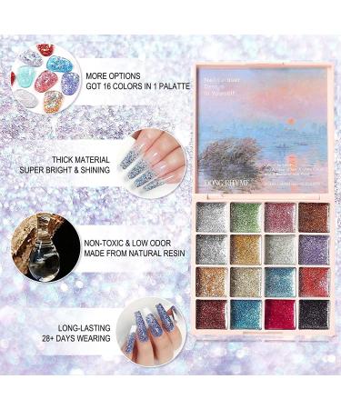 16 Colors Solid Gel Nail Polish Palette - Premium Cream Gel Kit for Stunning Nail Art | Starlight Seams - Buy Online on GoSupps.com