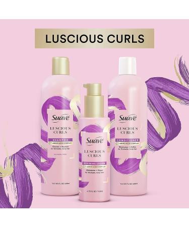 Suave Pink Luscious Curls Styling Cream - Curl Defining Cream 4.75 oz - Buy Online on GoSupps.com