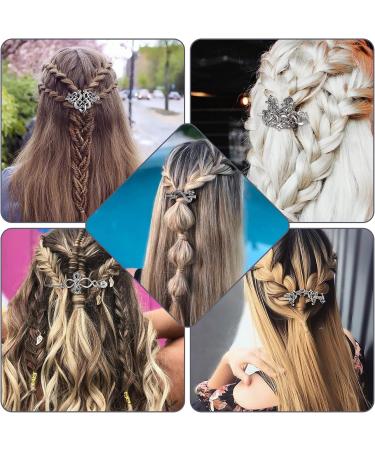 Noverlife 5PCS Celtic Hairpins - Vintage Silver Viking Hair Clips for Girls and Women - Buy Online on GoSupps.com