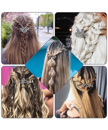 Noverlife 5PCS Celtic Hairpins - Vintage Silver Viking Hair Clips for Girls and Women - Buy Online on GoSupps.com