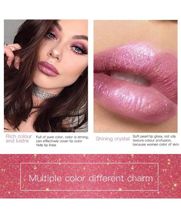 18 Color Diamond Glitter Lip Gloss - Long-lasting Smooth Non-Stick Liquid Lipstick | Buy Glossy & Matte Shades Online - Buy Online on GoSupps.com