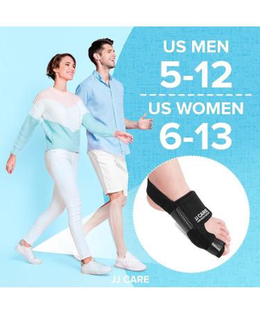 JJ CARE Adjustable Bunion Corrector for Men and Women - Toe Hallux Valgus Splint & Separator with Crank Cushion and Strap Stretcher - Buy Online on GoSupps.com