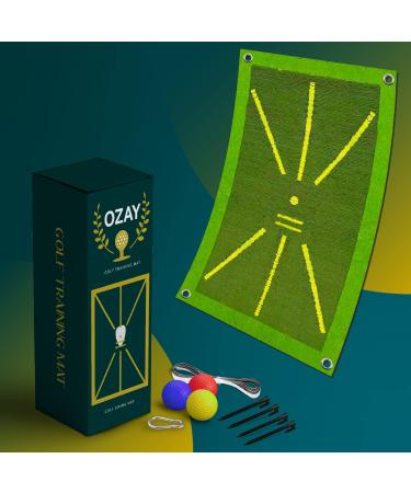 Golf Training Mat for Swing Detection -25- Golf Training Mat | for The Best Hit Analysis, Golf Mat - 2023 Golf Swing Trainer, Golf Mat That Shows Swing Path for Golf Practice & Golf Game