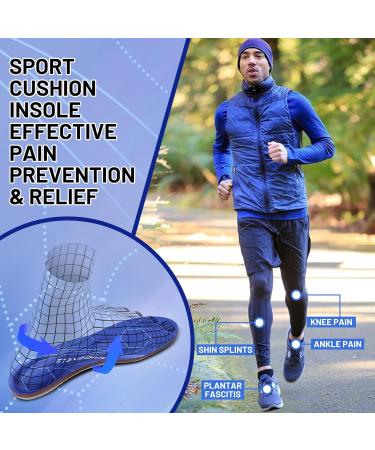 STSVZORR High Arch Support Insoles for Men & Women | Pain Relief for Plantar Fasciitis & Flat Feet | Comfortable Shoe Inserts | Size 11-11.5 (295MM) - Dark Violet Blue - Buy Online on GoSupps.com