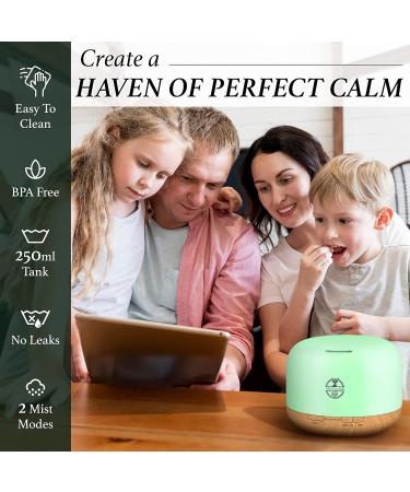 Deer & OAK 500ml Aromatherapy Diffuser - Air Humidifier with Stial Oil 7 LED Colors Remote Control Timer & Auto Shut-Off - Buy Online on GoSupps.com