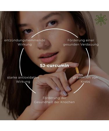 SJ-Nutrition SJ-Curcumin 120 Capsules | High-Dose with Piperine | Vegan Anti-Inflammatory Dietary Supplement with High Bioavailability - Buy Online on GoSupps.com
