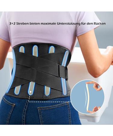 Freetoo Back Support Belt for Men & Women - Breathable 5 Stays XXL (130-165cm) | Ideal for Sports & Comfort - Shop Internationally! - Buy Online on GoSupps.com