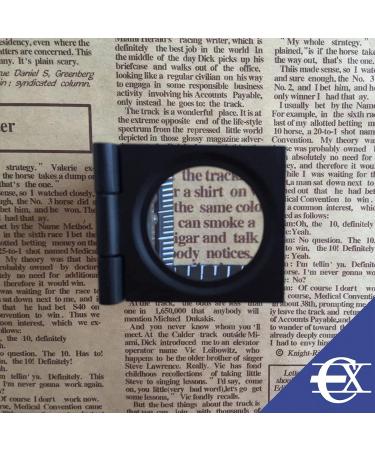 EUROXANTY 10X Magnifying Glass 28mm | Mini PVC Folding Magnifier with Tool Scale | Optical Glass Portable Magnifying Lens - Buy Online on GoSupps.com