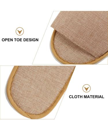Exceart 6 Pairs Non-Slip Cotton & Linen Disposable Slippers - Travel House Shoes for Men | Hotel & Home Use - Buy Online on GoSupps.com
