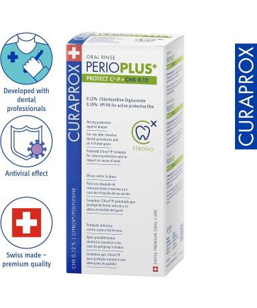 Curaprox Perio Plus Protect - Alcohol-Free Citric Mouthwash for Bad Breath & Inflammation 200ml - 0.12% Chlorhexidine - Buy Online on GoSupps.com