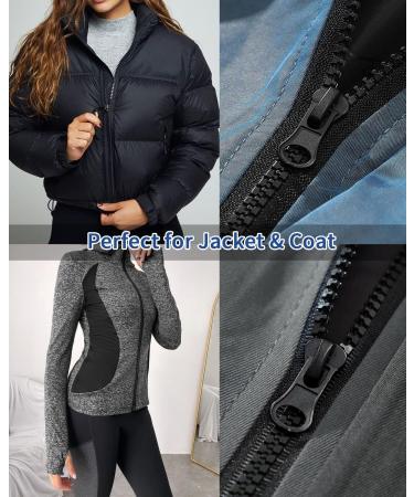 Wavebeexs 28 Inch Black Plastic Coat Zipper - Pack of 3 | Durable Separating Zipper for Jackets, Coats, Sweatshirts, Parkas and More - Buy Online on GoSupps.com