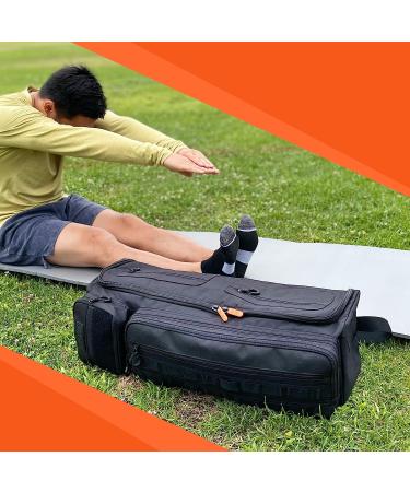 Fitdom Large Tactical Yoga Mat Sling Bag | Multiple Pockets, Easy Access & Organization | Fits Thick & Thin Mats | Expandable Compartment - Stores Up to 2 Blocks - Buy Online on GoSupps.com
