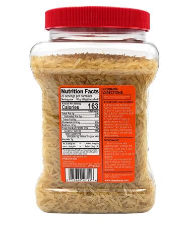 Iberia Premium Aged Parboiled Basmati Rice Jar - 2 Pounds - Buy Online on GoSupps.com