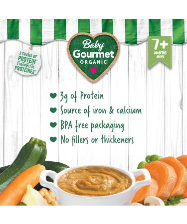Baby Gourmet Organic Meals - Chicken Minestrone - Non-GMO BPA-Free No Added Sugar Or Salt No Fillers Or Thickeners 128ml - 16 Pack - Buy Online on GoSupps.com