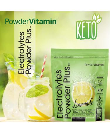 Premium Keto Lemonade Electrolyte Powder - 100 Servings, 0 Sugar, Organic Vitamin C, Zero Calories - Buy Online on GoSupps.com