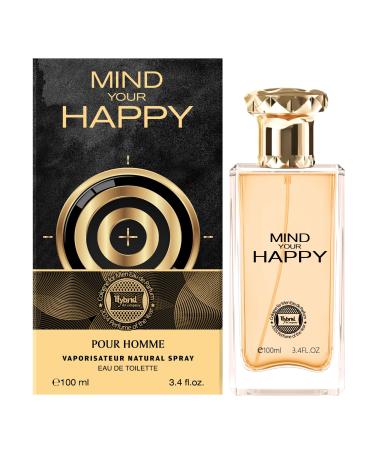 Hybrid & Company Mind Your Happy Wanted Pour Homme For Men Eau De Toilette Vaporisateur Natural Spray 3.4 Fl Oz
