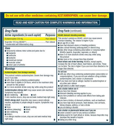 Advil Dual Action Coated Caplets - 8 Hour Pain Relief - 216 Count - Buy Online on GoSupps.com