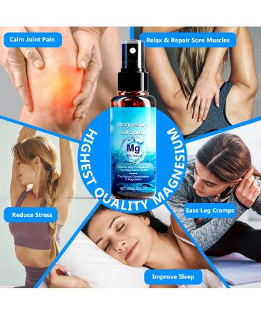Magnesium Oil Spray 100% Pure Natural Magnesium Oil Extra Strength 60Ml Skin & Body Organic Magnesium Chloride Oil Spray Liquid Magnesium Skin Spray for Feet New-blue - Buy Online on GoSupps.com