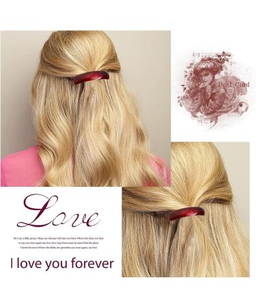 3-Pack Automatic French Hair Clips for Women - Big Retro Hair Clips for Thin & Thick Hair in Red Black Gold - Buy Online on GoSupps.com