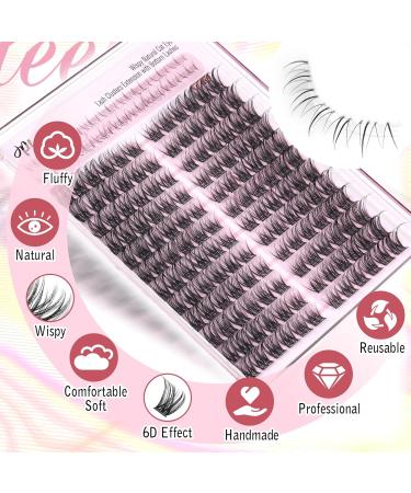 Buy Wispy Lash Clusters - Natural Cat Eye Eyelash Extensions (10-16MM) | Pleell Lashes | International Shipping - Buy Online on GoSupps.com