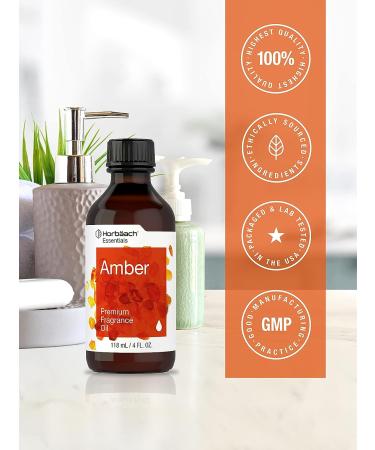 Horbaach Premium Grade Amber Fragrance Oil | 4 Fl Oz (118ml) for Diffusers, Candles, Soap Making & DIY Projects - Buy Online on GoSupps.com
