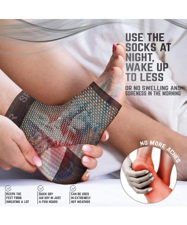 Physix Gear Plantar Fasciitis Support Compression Ankle Socks | Toeless Arch Compression Sleeve for Achilles Support & Heel Spurs | XXL Size | 1 Pair - Black - Buy Online on GoSupps.com