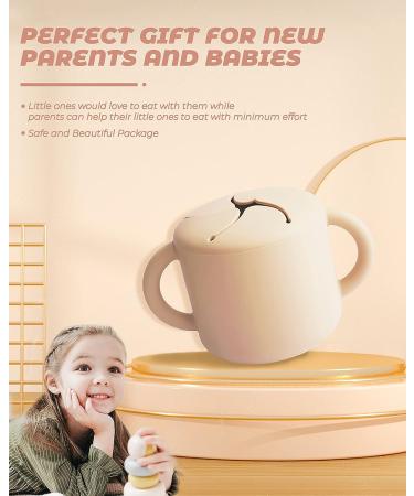 DF DUALFERV Toddler Snack Cups | Baby Snack Containers - Beige - Buy Online on GoSupps.com