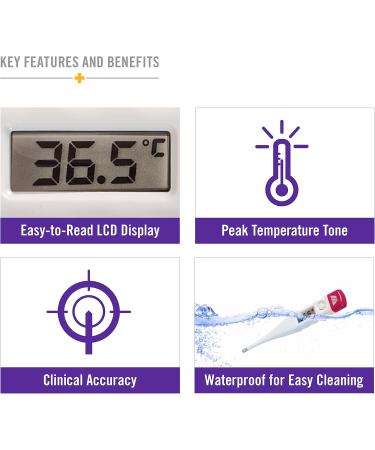 Mabis Digital Thermometer for Babies & Adults - Fast & Accurate (Oral Rectal Underarm) - Pink - Buy Online on GoSupps.com