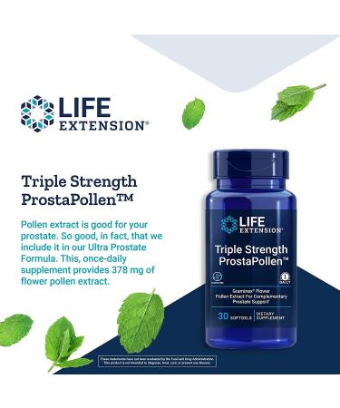 Buy Life Extension Triple Strength ProstaPollen - 30 Softgels for Prostate Health - Buy Online on GoSupps.com