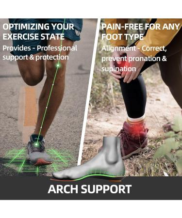 EZXM Arch Support Orthotic Custom Insoles - Plantar Fasciitis Relief for Men & Women - Size Mens 10.5 / Womens 11.5 - Buy Online on GoSupps.com