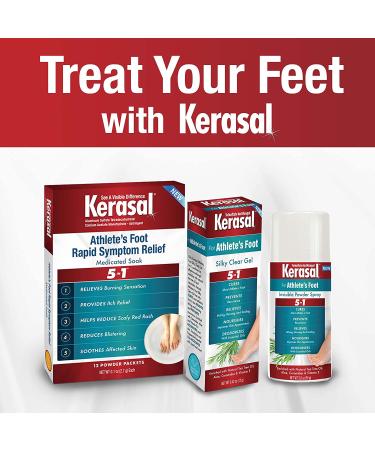 Kerasal 5-In-1 Athlete's Foot Invisible Powder Spray 2 oz - Powerful Athlete's Foot Spray - Buy Online on GoSupps.com