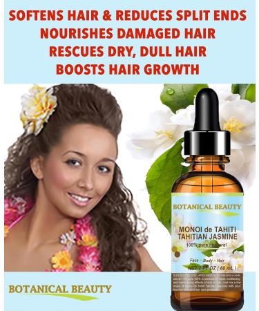 Botanical Beauty MONOI de TAHITI TAHITIAN JASMINE OIL Natural PURE BOTANICALS. 1 Fl.oz.- 30 ml. For Skin Hair and Nail Care. - Buy Online on GoSupps.com