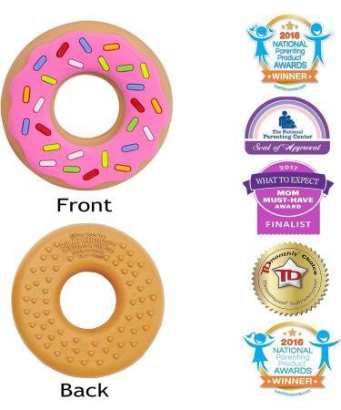 Silli Chews Girls Teething Ring Donut | Pink Silicone Baby Teether - Buy Online on GoSupps.com