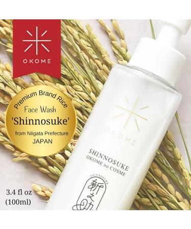 Shinnosuke Revitalizing & Hydrating Japanese Rice Facial Cleanser - 3.4 oz | Gentle & Nourishing Skincare for Radiant Skin - Shop Internationally - Buy Online on GoSupps.com