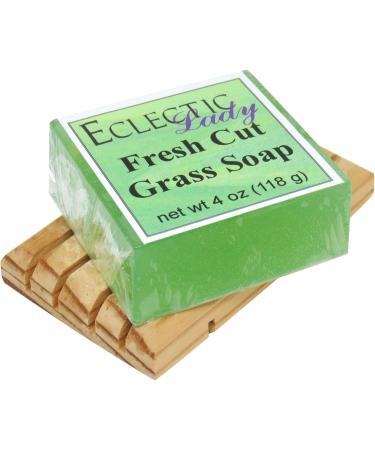 Fresh Cut Grass Glycerin Soap - Eclectic Lady 4 oz Bar | Natural Handmade Soap for Refreshing Clean | International Shipping Available - Buy Online on GoSupps.com